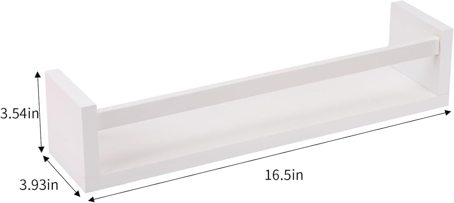 Bücherregal Für Kinder, 41.5Cm Schweberegale Wandregal Für Wand 3Er-Set, Baby-Kinderzimmer-Dekoration, Massivholz, Wandregale Für Kinderzimmer, Schlafzimmer, Wohnzimmer, Badezimmer, Küche Und Mehr