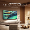Xiaomi TV F Pro 75(190 Cm), 4K UHD QLED, Smart TV, Fire OS8, Triple Tuner DVB-C/S/S2/T/T2,HDR10+, 60Hz Mit 120Hz Game Boost Mode,Memc,Sprachsteuerung Mit Alexa,2Gb+32Gb,Kompatibel Mit Apple Airplay