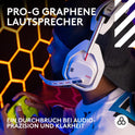 Logitech G Astro A50 LIGHTSPEED Kabellose Gaming-Headset + Basisstation (Gen 5), PRO-G GRAPHENE, 3-System-Umschaltung, USB-C Für Xbox, PS5, Pc/Mac Oder Nintendo Switch & Switch 2, Bluetooth - Weiß