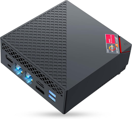 Nipogi AM06 PRO Mini PC АMD Ryzen 7 7730U(8C/16T, Bis Zu 4,5 Ghz), 32 GB DDR4 1024 GB M.2 SSD Mini Desktop Computer Wifi 6, 4K-Dreifachdisplay, Dual-Lan, DP/HDMI 2.0/Typ-C