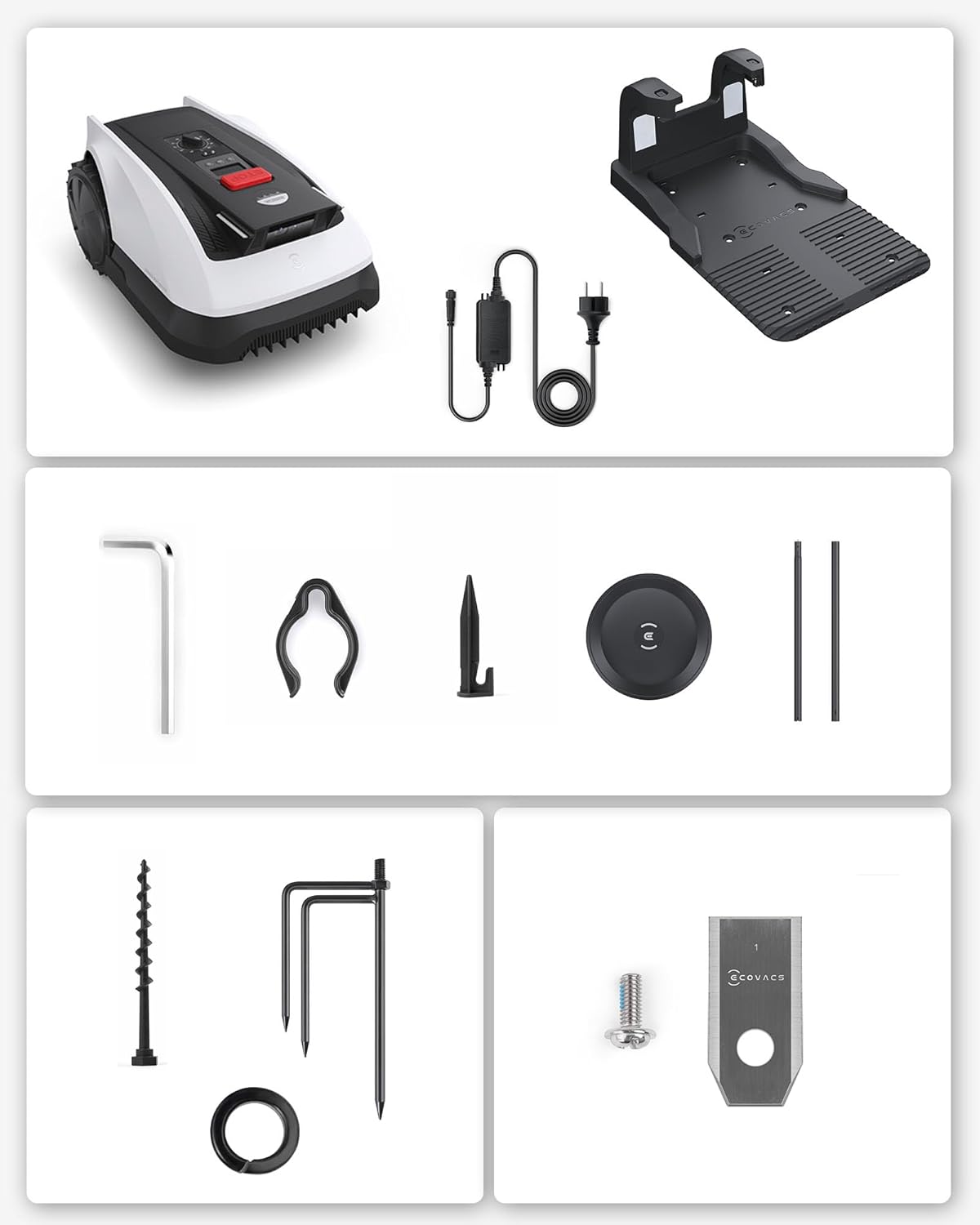 ECOVACS Goat O800 RTK Mähroboter Ohne Begrenzungskabel, 800M², Lidar-Gestützte Rtk+Vision Navigation, Rasenmäher Roboter, Auto-Kartierung, Passiert 0,7M Engstellen, Präzises Kantenmähen