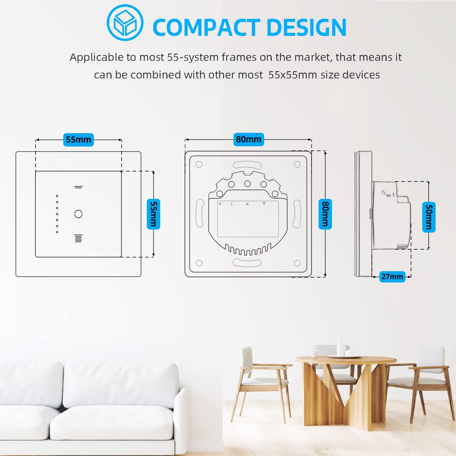 SMARTERCURRY Wlan Rolladenschalter, [7 Gen] Smart Rolladen Zeitschaltuhr, Steuerung Der Rollläden/Jalousien/Markisen, Jalousien Schalter Kompatibel Mit Echo Alexa/Google Assistant,4 Stücke | Weiß