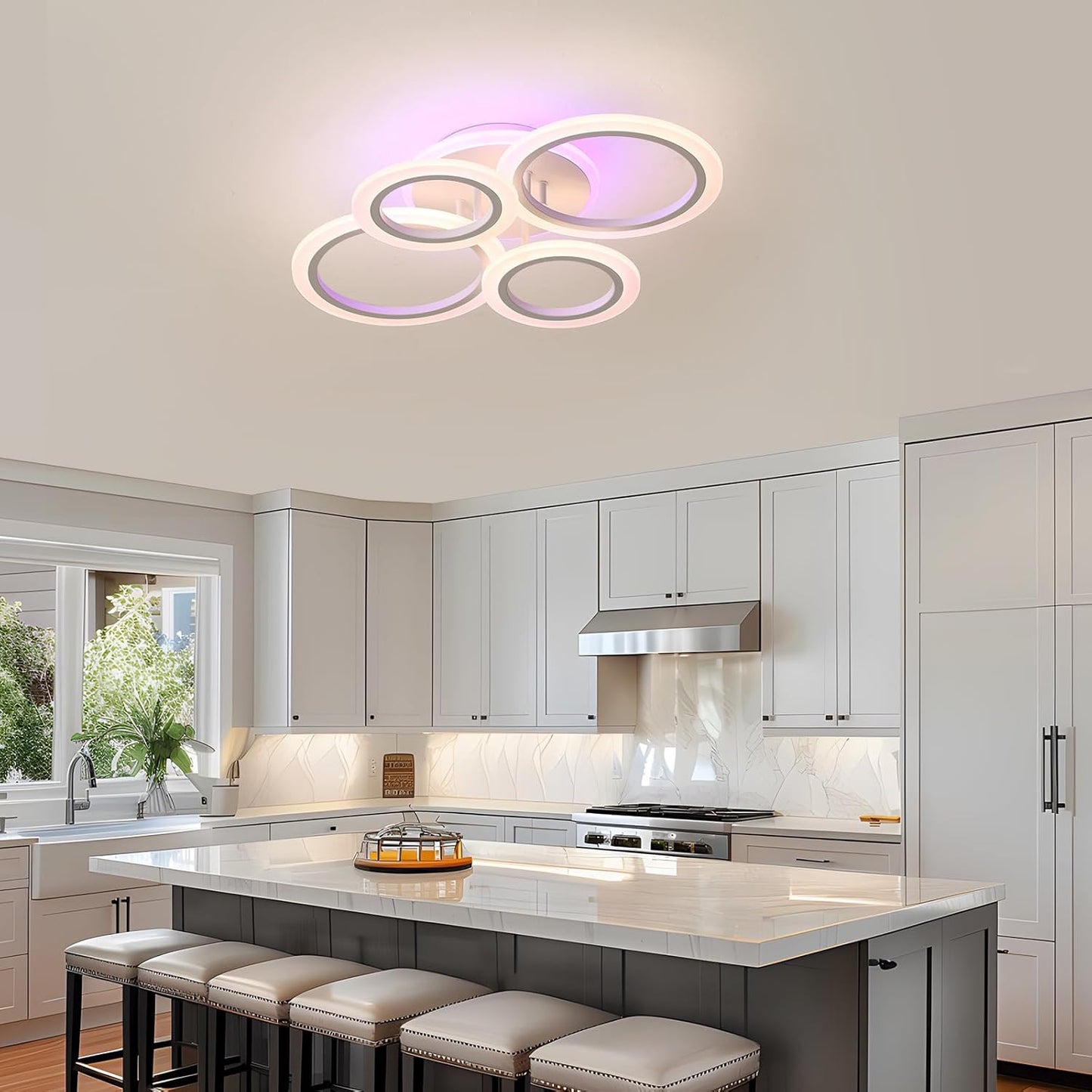 Led Deckenleuchte,50W Deckenlampe Mit Fernbedienung Rund,Weiße Schlafzimmerlampe Dimmbar,Modern Wohnzimmerlampe,Led Lampen Deckenlampen Für Schlafzimmer Küche Flur Kinderzimmer,3000K-6000K