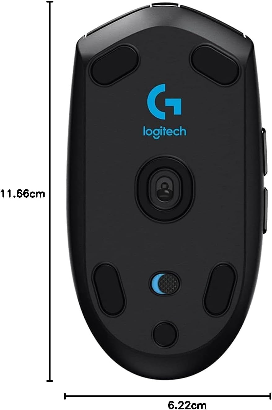 Logitech G305 LIGHTSPEED Kabellose Gaming-Maus Mit HERO 12K DPI Sensor, Wireless Verbindung, 6 Programmierbare Tasten, 250 Stunden Akkulaufzeit, Leichtgewicht, Pc/Mac - Schwarz