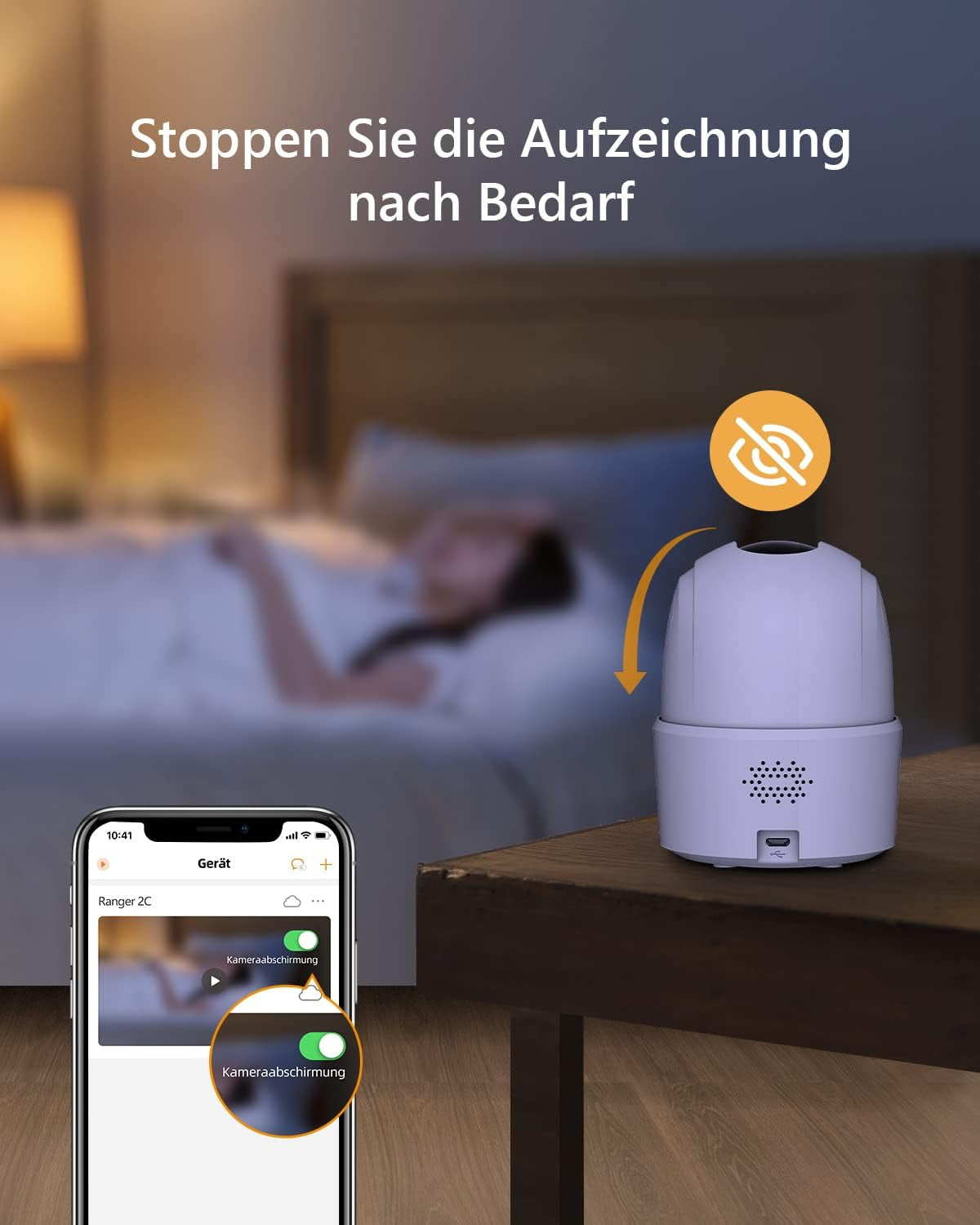 Imou 2K Überwachungskamera Innen WLAN Kamera Überwachung Innen 360° Für Hausstier Babyphone Mit Ki-Personenerkennung, Automatische Verfolgung, Nachtsicht, Zwei-Wege-Audio,Sirene,Funktioniert Mit Alexa