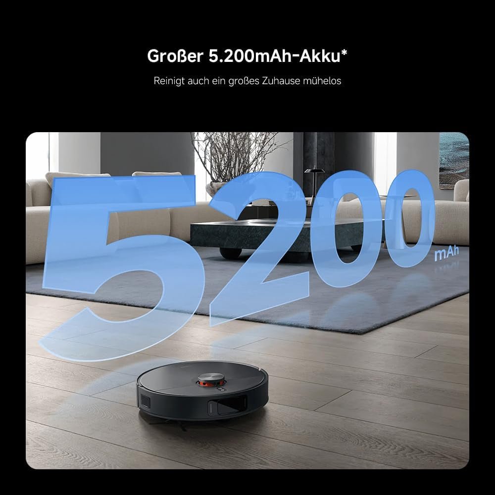 Xiaomi Robot Vacuum X20 Max – 8000 Pa Saugleistung, Duales Moppsystem Mit Heißwasserreinigung Und Trocknung, 75 Tage Staubkapazität, 4 Reinigungsmodi Und 5200Mah Akku Für Smarte, Gründliche Reinigung