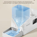 Rojeco 2-In-1 Futterautomat Und Wasserspender, 5L Trockenfutter Automat Für Katzen Mit 3.5L Wassertank, Programmierbarer Futterspender Katze Mit Led-Display, Für Kleine Und Mittelgroße Haustiere
