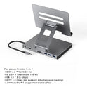 4K/60Hz Gigabit Ethernet Port USB 3.0 Splitter Hub Converter Flat Panel Rotary Stand Type-c Docking Station