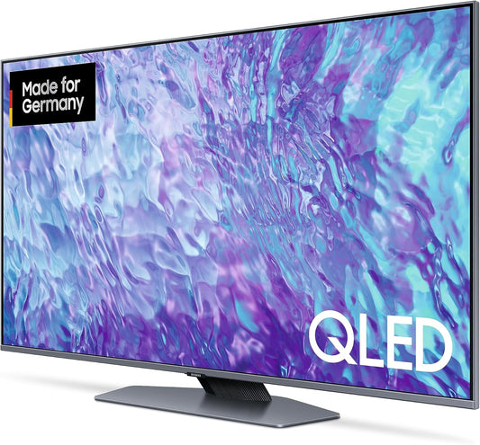 Samsung QLED 4K Q80C 75 Zoll Fernseher (GQ75Q80CATXZG, Deutsches Modell), Smart-Tv, Direct Full Array, Neural Quantum Prozessor 4K, Real Depth Enhancer [2023]