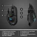 Logitech G502 HERO High-Performance Gaming-Maus Mit HERO 25K DPI Optischem Sensor, Rgb-Beleuchtung, Gewichtstuning, 11 Programmierbare Tasten, Anpassbare Spielprofile, Pc/Mac - Schwarz