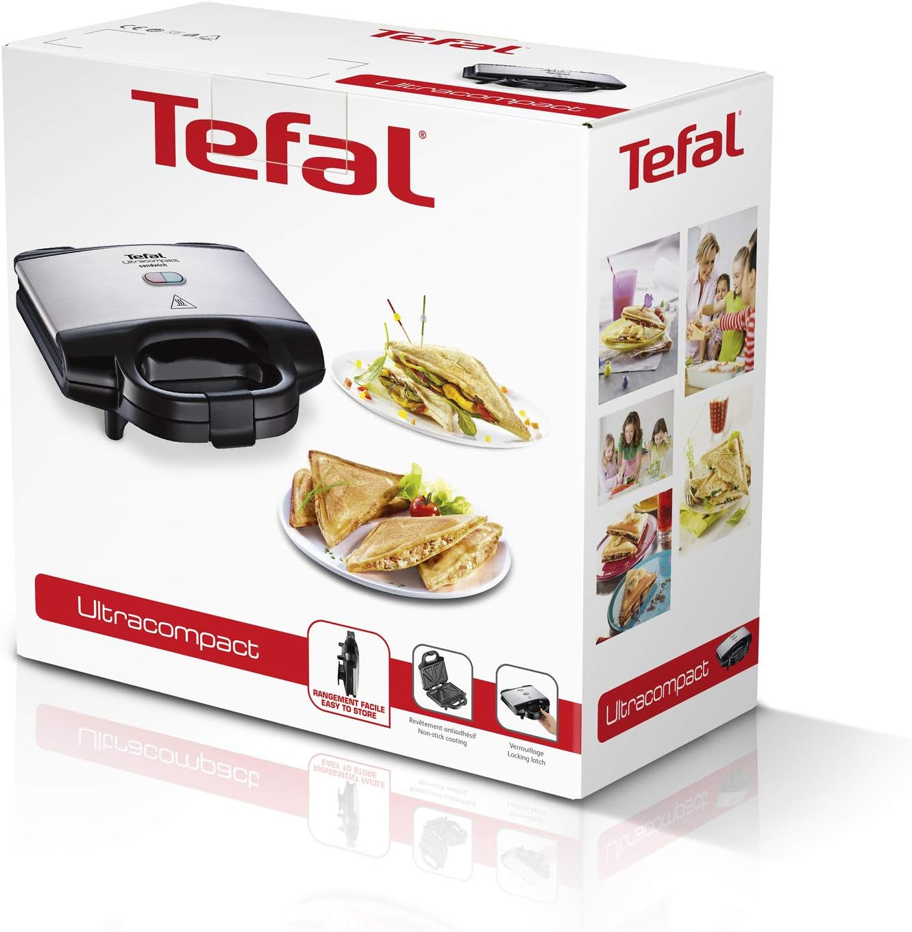 Tefal Sandwichmaker – Starte Genussvoll in Den Tag: Knusprige Toasts, Geschmolzener Käse Und Kein Anbrennen Dank Antihaft-Platten, Einfache Reinigung Und Stilvolles Design Für Dein Frühstücksritual