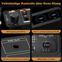 D1 2-Kanal Bluetooth Verstärker: Hifi 300W×2 Stereo Amplifier Mit HPF | Digitalem Vu-Meter | SUB Pre-Out | Symmetrischem Trs-Eingang | Klangregelung & Fernbedienung Für Heimkino- Und Regalla