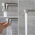 Wasserhahn Küche Wandarmatur Für Küche, Mit Spritzpistole Und 2 Wasserstrahlarten, Wasserhahn Wand Schwenkbarem 360°-Auslauf,Einfache Montage Küchenarmatur Wandmontage (Gebürstetes Nickel)