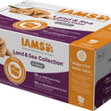 IAMS Delights Land & Sea Collection Katzenfutter Nass - Multipack Mit Fleisch Und Fisch Sorten in Sauce, Nassfutter Für Katzen Ab 1 Jahr, 72 X 85 G