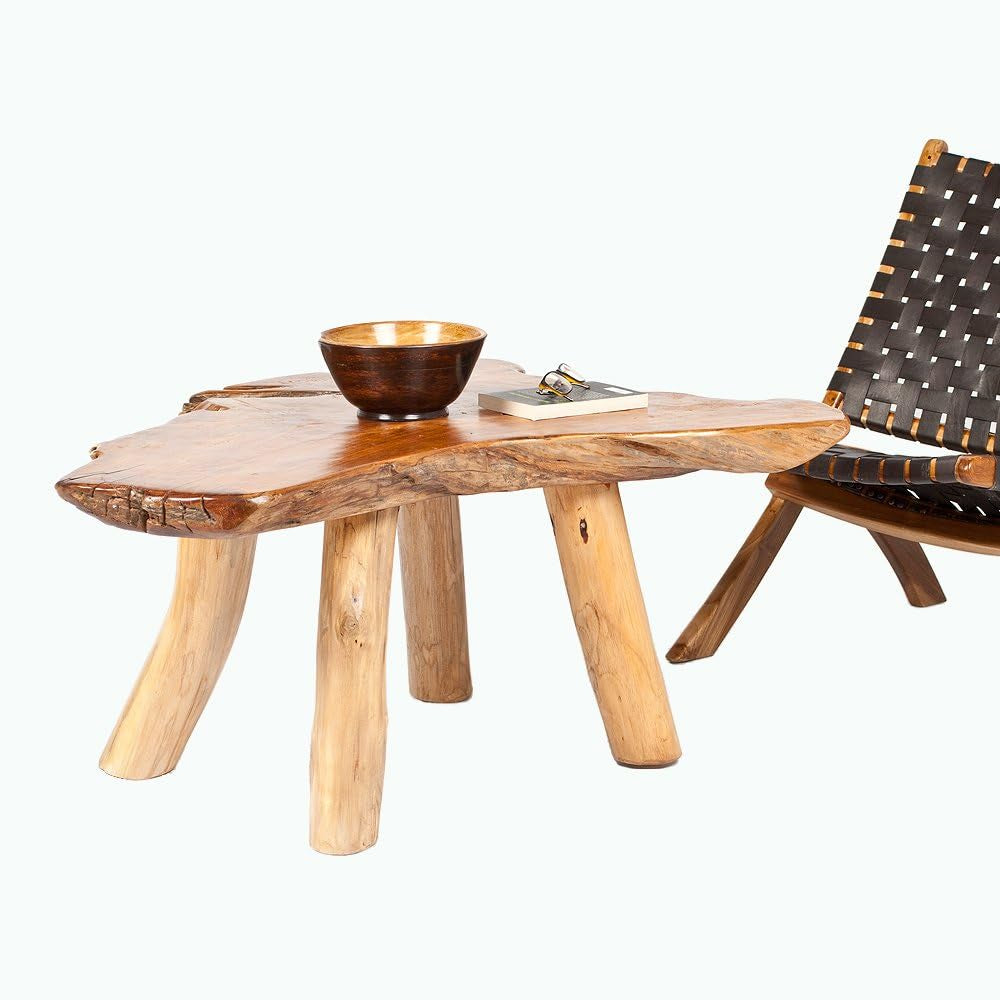 Teak Couchtisch PRIMITIV Ca. L115Cm Wurzelholz Sofatisch Wohnzimmertisch Unikat