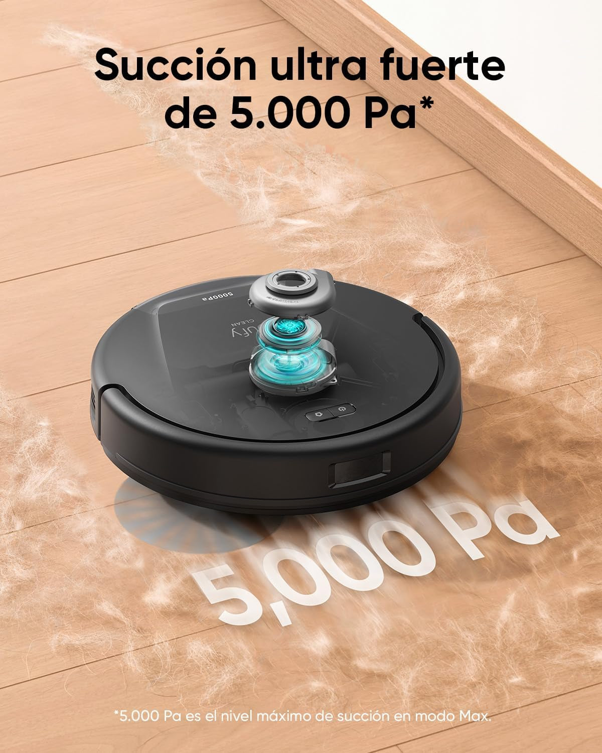 Eufy L60 Saugroboter Mit 5.000Pa Saugkraft, Anti-Haar-Verwicklung, 60-Tage-Absaugstation, Ipath-Laser-Navigation, Für Hartböden