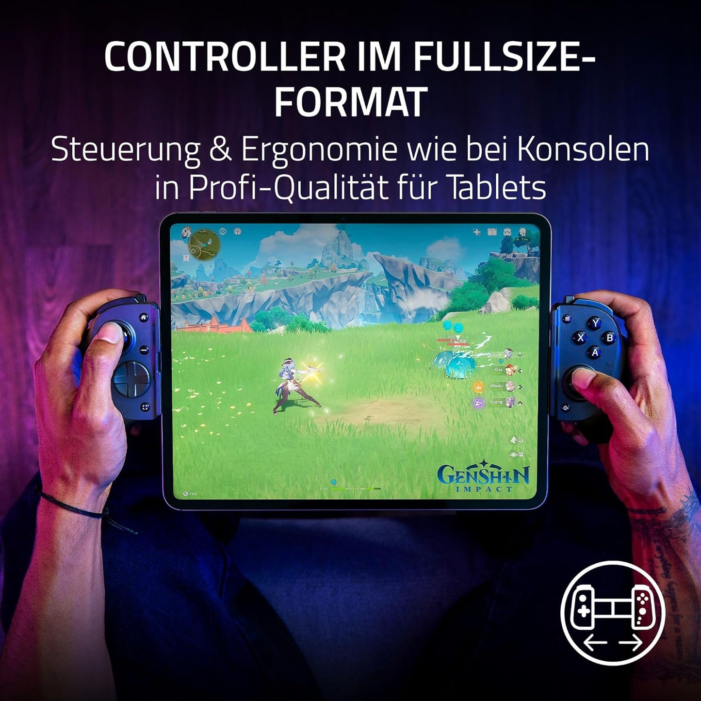Razer Kishi V3 Pro XL - USB-C Gaming-Controller Für Fullsize-Tablets - Ipads & Android-Tablets Bis Zu 13" - Plug-And-Play - Anti-Drift-Analogsticks - Sensa HD Haptik - Nexus App, Schwarz