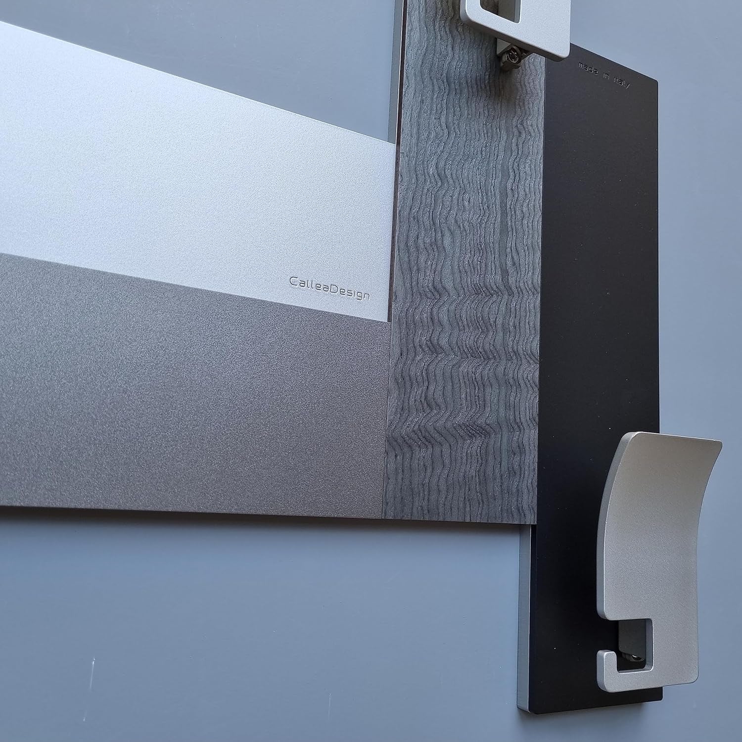 Calleadesign - Design Haken 80 Grau Wurzelholz - Stripes-Sammlung