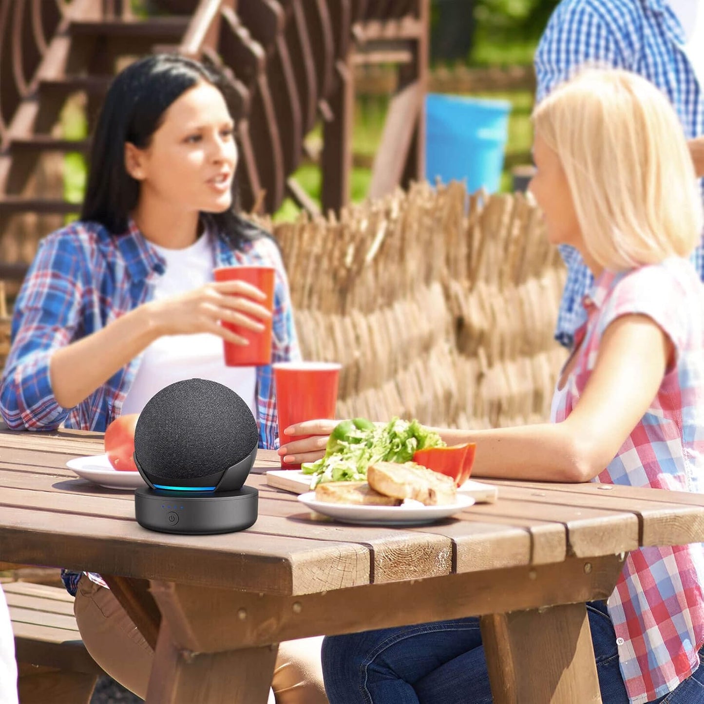 Plusacc Dot Neueste Gen Batterie Akku- 10000Mah Akkusockel Für Dot (5. /4. Generation) Mit 16 Stunden Spielzeit, Kompatibel Mit Smartphone,Schwarz (Dt 5 Nicht Enthalten)