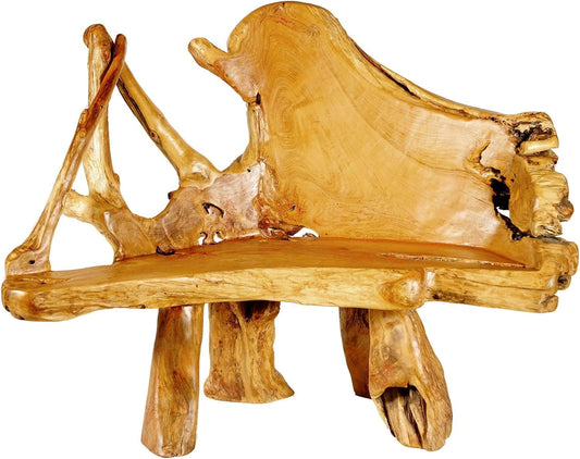 Windalf Hobbit Sitzbank Gartenbank RUBBY 134 Cm Handarbeit Wurzelholz