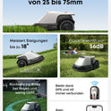 Eufy E15 Mähroboter Ohne Begrenzungskabel, Keine Signalausfälle, Kein RTK, Truevision Technologie, Smart-Navigation, Garten Bis 800M², Präzisionsrandschnitt, Hindernisvermeidung, App-Steuerung