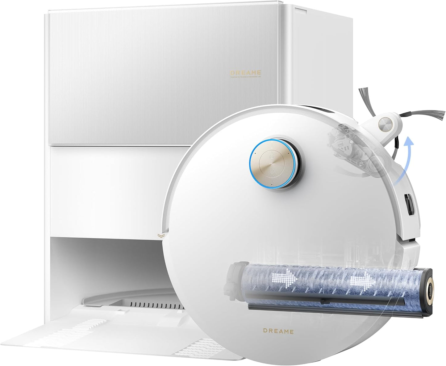 Dreame Aqua10 Ultra Roller Complete Saugroboter Mit Wischfunktion, 30.000Pa Saugkraft, 8 Cm Hindernisfreiheit, Selbstreinigung Der Rollen, Automatisches Entleeren, Intelligente Sprachsteuerung