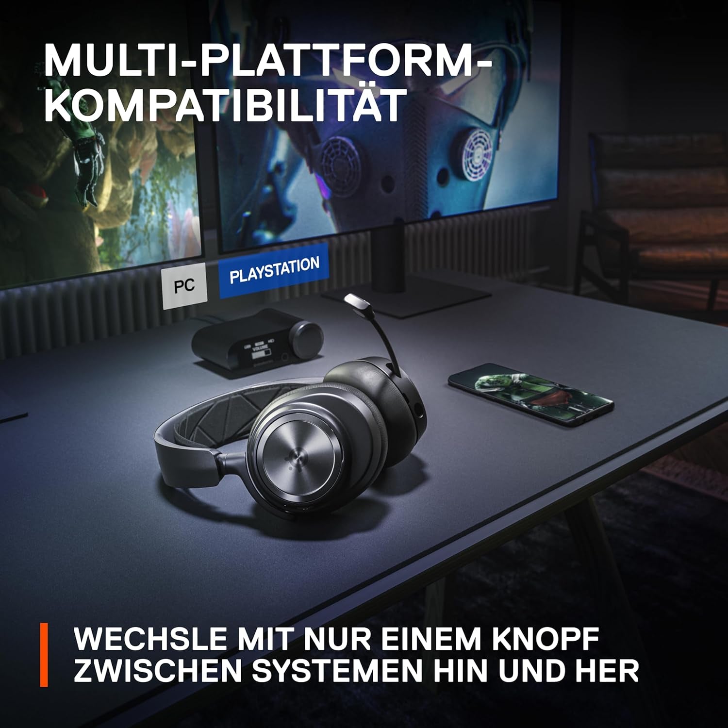Steelseries Arctis Nova Pro Wireless - Multi-System Gaming Headset (PC, PS5, Switch + Bluetooth) - Hi-Fi-Treiber - Infinity Power System Mit 2 Akkus - Active Noise Cancellation - Clearcast Gen2 Mikro