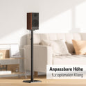 Mounting Dream Lautsprecherständer Höhenverstellbar Für Satelliten Bis Zu 5KG, 2Er-Set Bodenständer