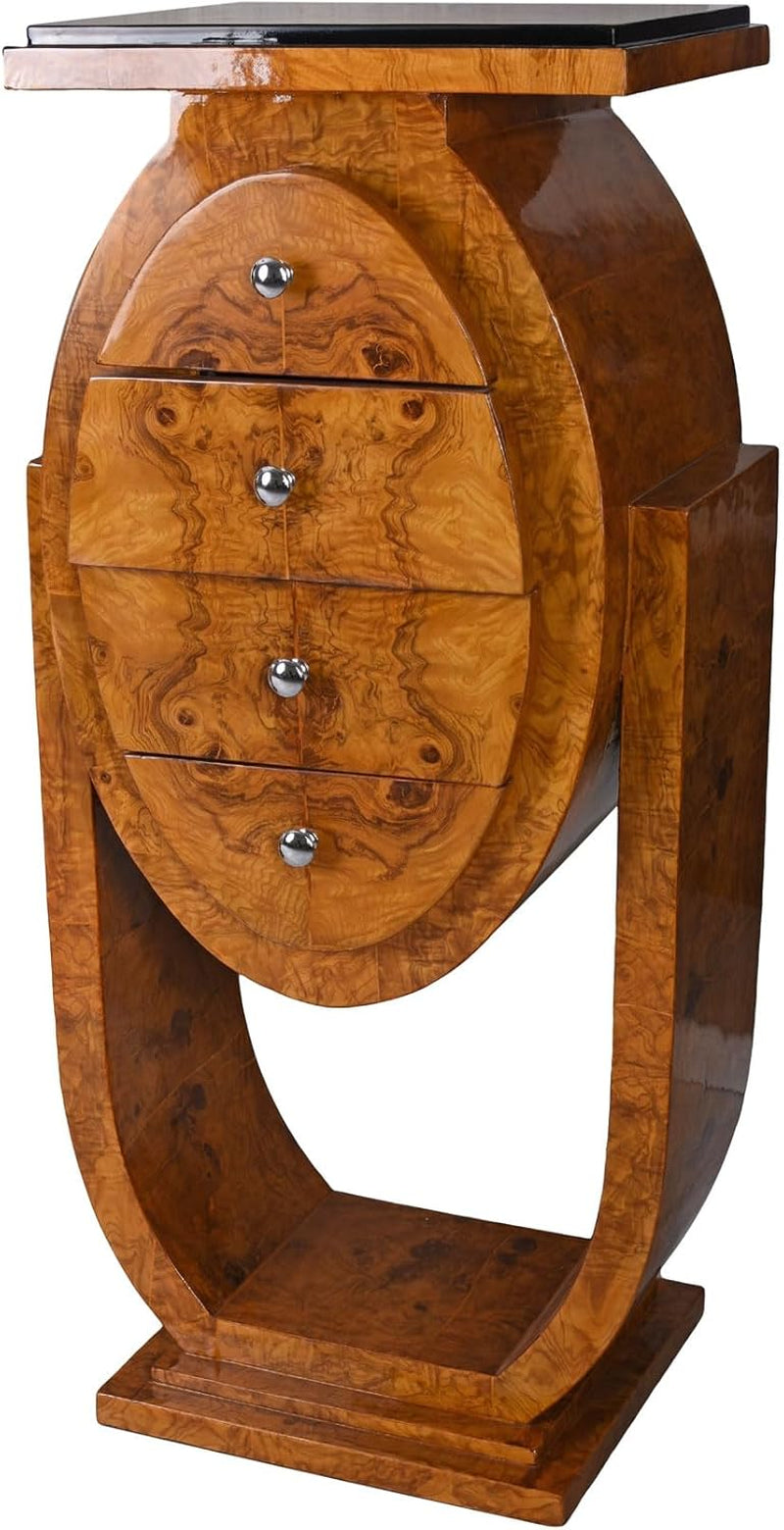 Art Deco Kommode Lyra Schrank Wäschekommode 20Er Jahre Möbel Wurzelholz 50X27 Cm Cat009 Palazzo Exklusiv