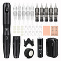 TATELF Kabellos Permanent Make up Maschine Mit 2 Stück Handgriff 10 Stück Patronennadeln Microblading Zubehör Für Lip Eyeliner Ombre Powder Brows Microshading Zubehör