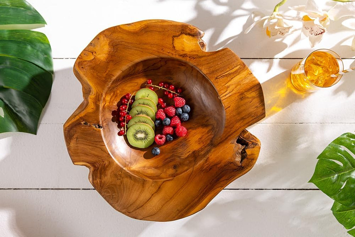 Massive Schale NATURE ROOT - 40Cm - Natur - Teakholz Wurzelholz