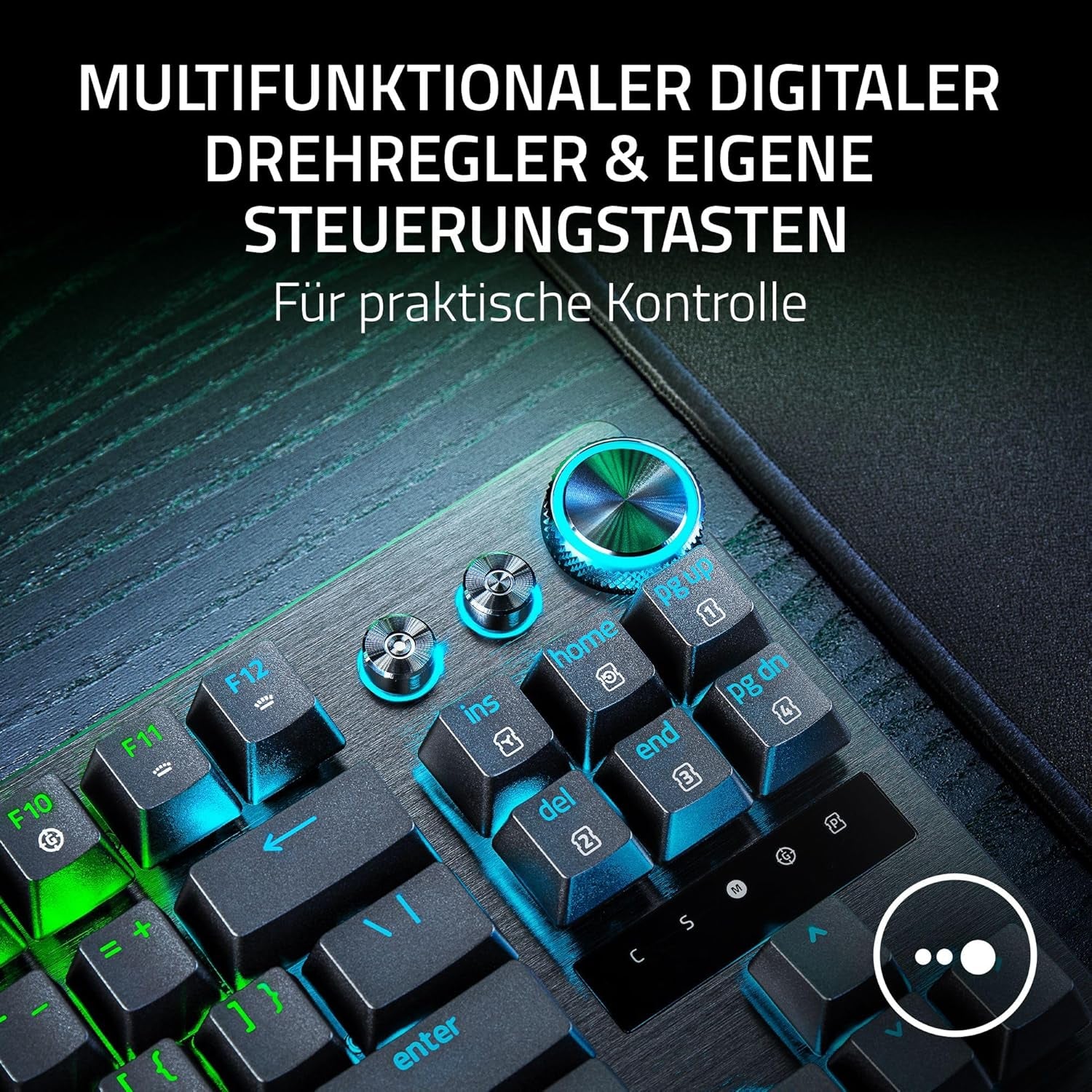 Razer Huntsman V3 Pro Tenkeyless - Analoge Optische TKL E-Sport PC Gaming-Tastatur Ohne Ziffernblock - Snap Tap - Rapid Trigger - Digitaler Drehregler & Steuerungstaste - QWERTZ De-Layout | Schwarz