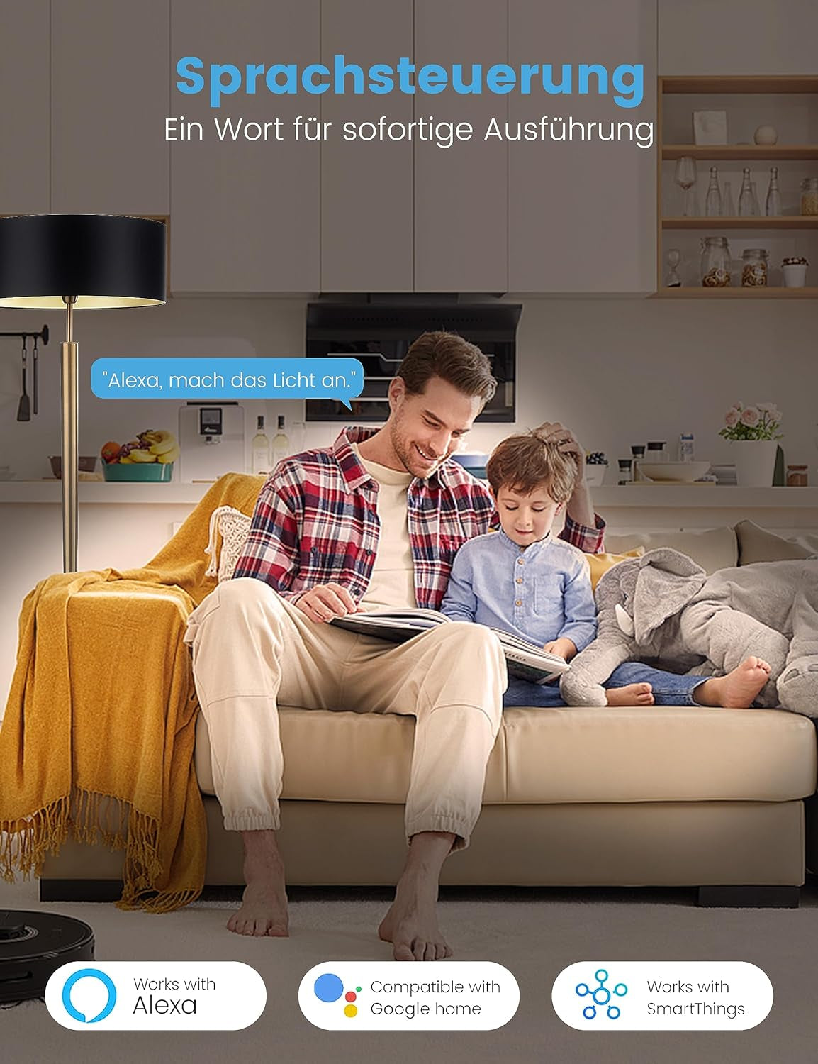 EIGHTREE WLAN Smart Steckdose 2.4Ghz&5Ghz, Smart Home Wifi Steckdose Kompatibel Mit Alexa/Google Home/Smartthings, Stromverbrauch Messen, Zeitplan, APP Fernsteuerung, 16A (4Er Pack)