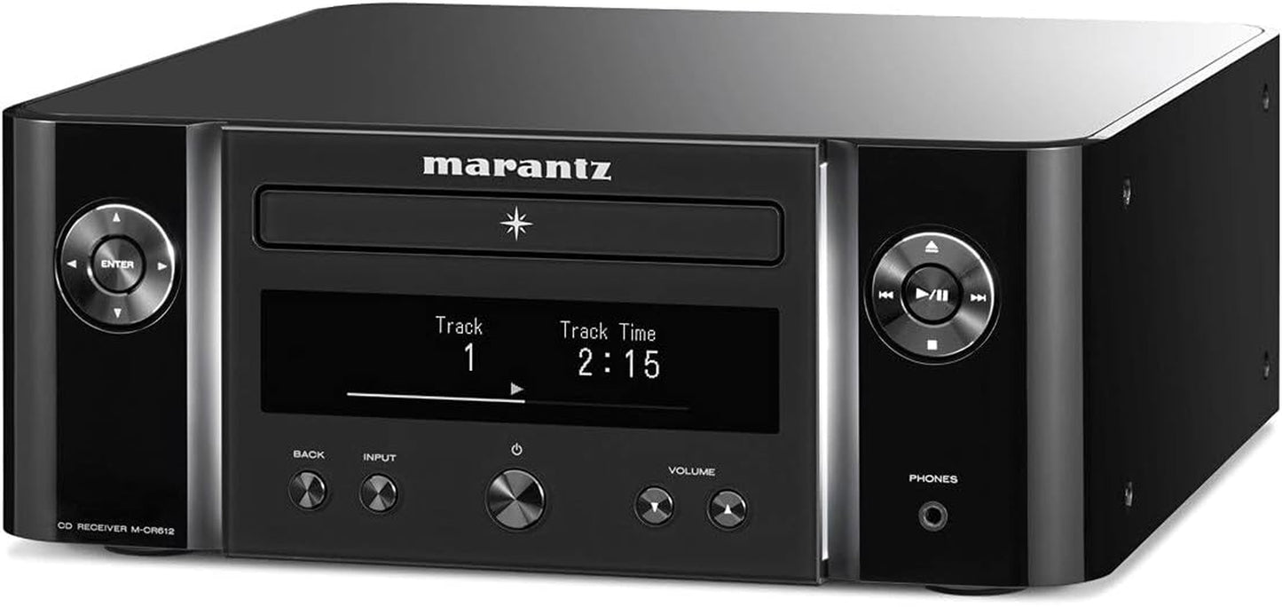 Marantz Melody X (M-CR612) Hifi Anlage, Cd-Player, DAB+ Radio, Musikstreaming, HEOS Multiroom, Bluetooth & Airplay 2, Alexa Kompatibel, 2 Optische Tv-Eingänge