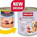 Animonda Grancarno Hunde Nassfutter Sensitiv Reines Huhn + Reis (6 X 800G), Getreidefreies Hundenassfutter Ohne Zucker, Für Ausgewachsene Hunde, Mit Frischen Fleischigen Zutaten