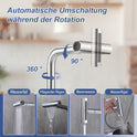 Wasserhahn Küche Ausziehbar, Hochdruck Küchenarmatur 360° Drehbar, Mischbatterie Spültischarmatur Mit Brause 4 Modus, Herausziehbarer Armatur Küche (Edelstahl)