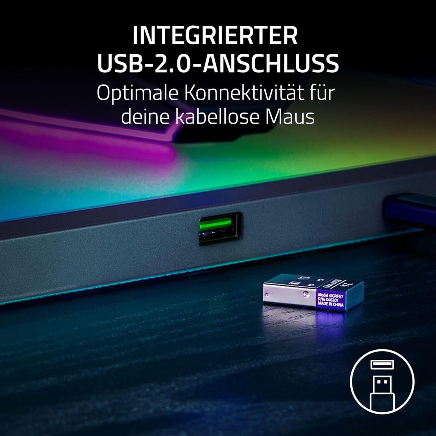 Razer Firefly V2 Pro - Rgb-Hintergrundbeleuchtete Gaming-Mausmatte - Integrierter Usb-Anschluss (15-Zonen-Led-Beleuchtung, Mikrogeätzte Oberfläche Für Optimales Tracking, USB-C Kabel) Schwarz