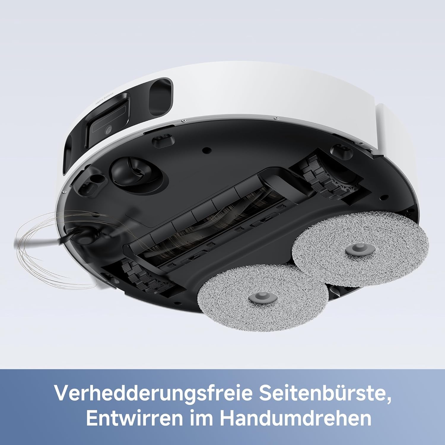 Mova E40 Ultra Saugroboter Mit Wischfunktion, Autom. Leerung Und 19.000 Pa, Maxireach-Wischmopp-T., Verhedderungsfreie Seitenbürste, Eingeb. 80-Ml-Wasserb, All-In-One-Station Zu 75 Tage Reinigung