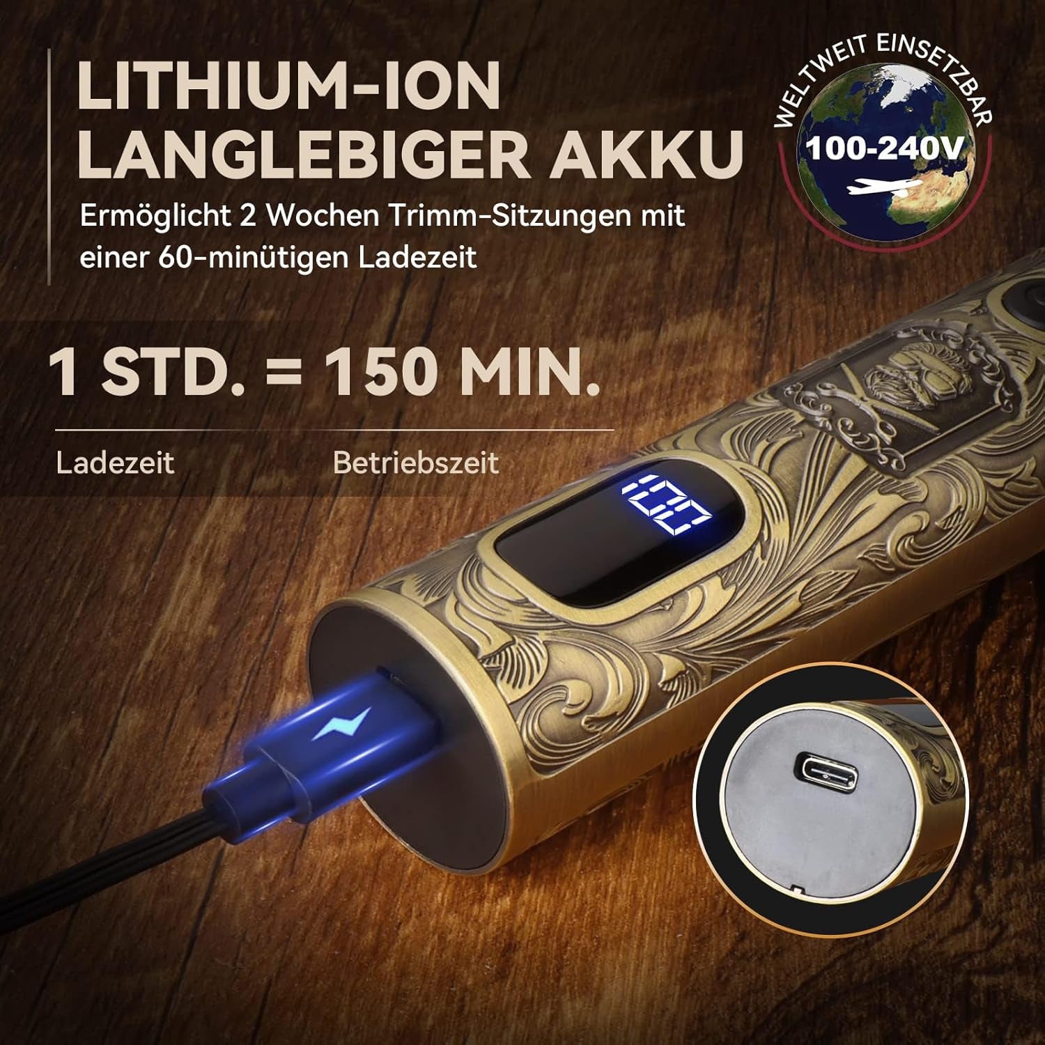 Haarschneidemaschine Profi Barttrimmer Haartrimmer Herren, 7 in 1 Bartschneider Haarschneider Rasierer Herren Elektrisch, Langhaarschneider Trimmer, Geburtstagsgeschenk Für Männer