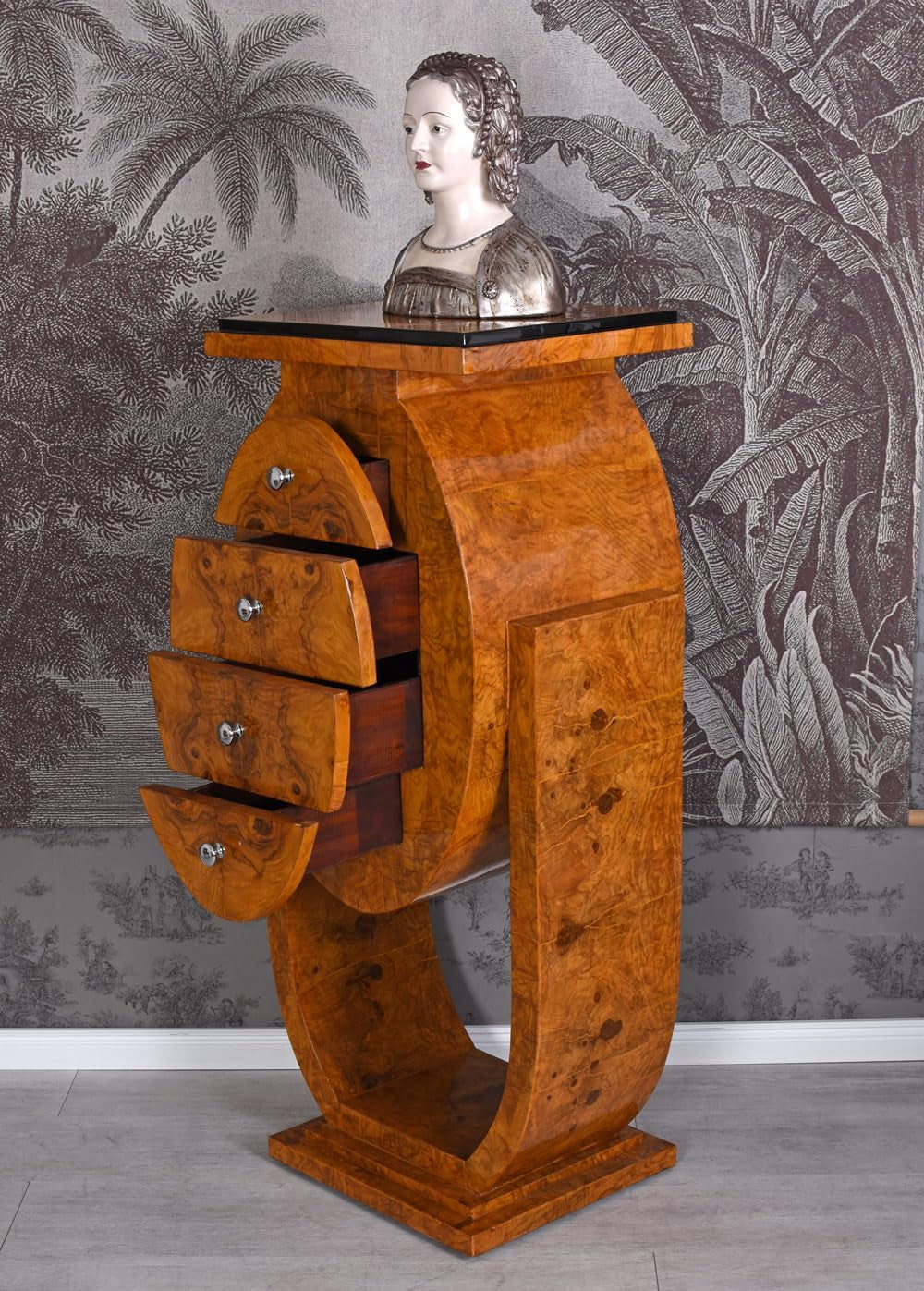 Art Deco Kommode Lyra Schrank Wäschekommode 20Er Jahre Möbel Wurzelholz 50X27 Cm Cat009 Palazzo Exklusiv