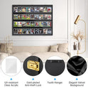 Large Sports Card Display Cases. Wooden, UV - protected acrylic fronts. For football, basketball, hockey cards.
