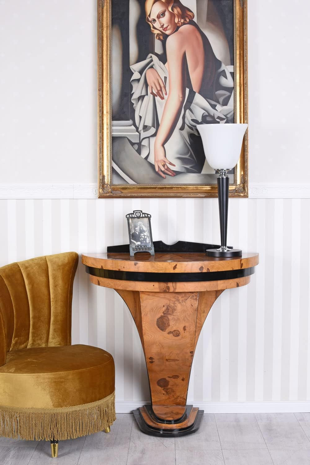 Art Deco Konsole Bauhaus Wandtisch Holztisch Tischkonsole Antik Wurzelholz Cat986 Palazzo Exklusiv