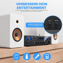 Pyle Amplifier, 800W Bluetooth Verstärker – 4-Kanal Mini Amp Mit MP3, USB, AUX, SD, Mikrofon, FM, RCA, Reverb/Delay – Stereo Für Heimkino, Studio & Theater