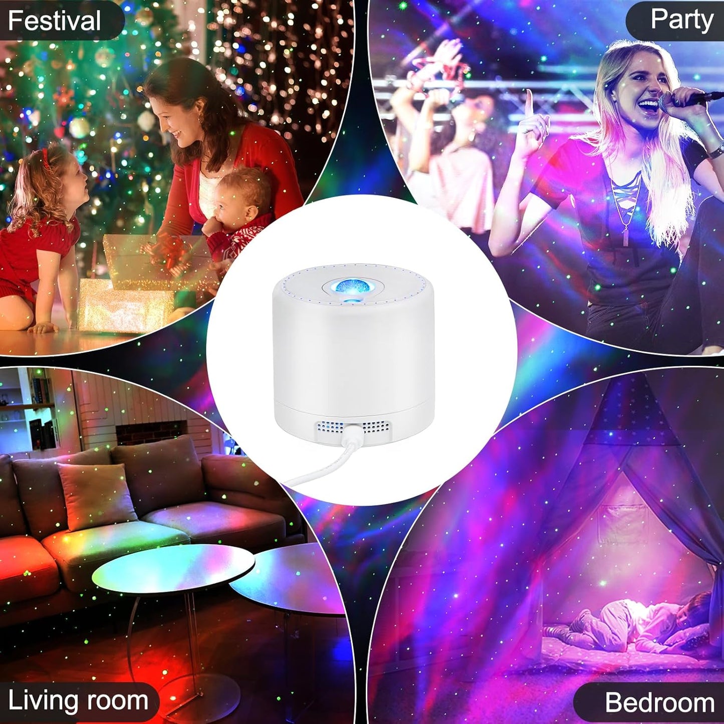 LED Sternenhimmel Projektor Sternenlicht Projektor Galaxy Projektor Fernbedienung Timer Sternenprojektor,Projektor Nachtlicht Für Kinder Erwachsene Party