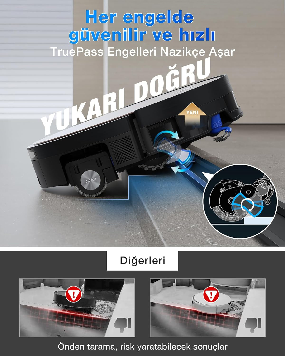 ECOVACS DEEBOT X11 Pro Omni Robotstaubsauger Und Bodenwischer, 19500 Pa Saugkraft, OZMO Roller 2.0, Maximale Steigfähigkeit 4 Cm Höhe, Zerotange 3.0, Truedge 3.0, Wischen Mit Mopp Und Automatische