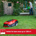 Einhell Mähroboter FREELEXO 1200 LCD BT (Für Bis Zu 1200 M², Multizonen-Mäher, Bluetooth App-Steuerung, Für Steigungen Bis 35%, Inkl. Pxc-Akku Und Installationszubehör)