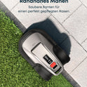 Eufy E15 Mähroboter Ohne Begrenzungskabel, Keine Signalausfälle, Kein RTK, Truevision Technologie, Smart-Navigation, Garten Bis 800M², Präzisionsrandschnitt, Hindernisvermeidung, App-Steuerung