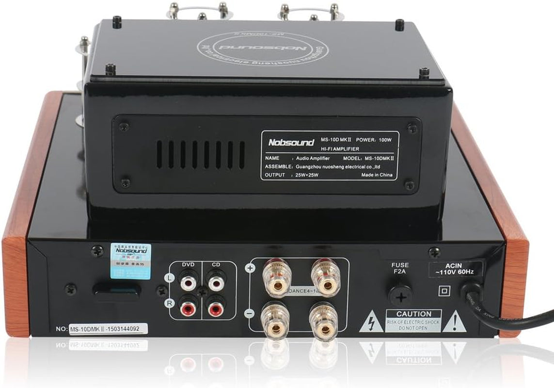 Nobsound MS-10D MKII Tube Amplifier Bluetooth/Usb/Headphone Amp Bass&Treble Hifi Verstärker Audio Receiver Stereo Röhrenverstärker