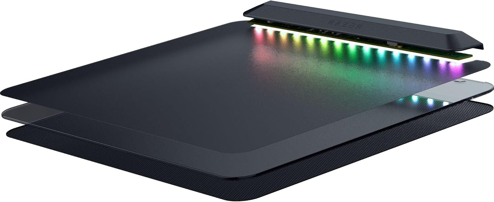 Razer Firefly V2 Pro - Rgb-Hintergrundbeleuchtete Gaming-Mausmatte - Integrierter Usb-Anschluss (15-Zonen-Led-Beleuchtung, Mikrogeätzte Oberfläche Für Optimales Tracking, USB-C Kabel) Schwarz