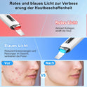 Skin Scrubber Ultraschall, Porenreiniger Gesicht Mit 4 Modi Und IPX7 Wasserdicht, Rotes Blaues Licht, Led-Anzeige Und 5-Minuten-Autoabschaltung Mitesserentferner Gesichtsreinigung Gerät